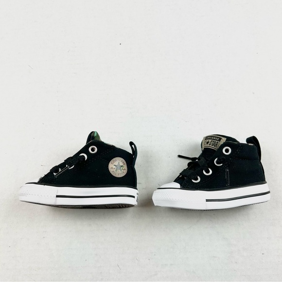 Converse Infant Black & Camo High Top Lace Up Sneakers - Picture 5 of 10